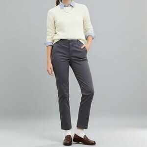 LOFT Chino Ankle Pants Coastal Gray Size 2